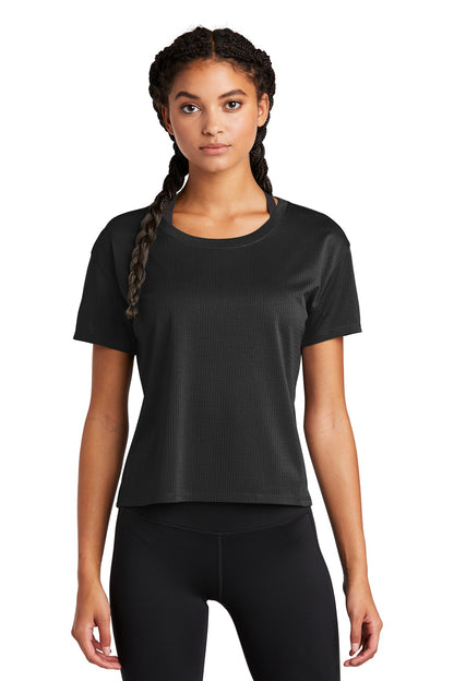 Sport-Tek  Women's PosiCharge  Draft Crop Tee. LST411 Black