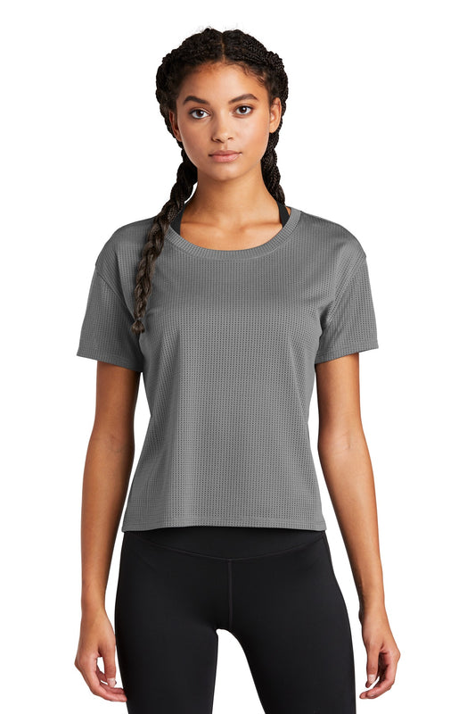 Sport-Tek  Women's PosiCharge  Draft Crop Tee. LST411 Dark Grey