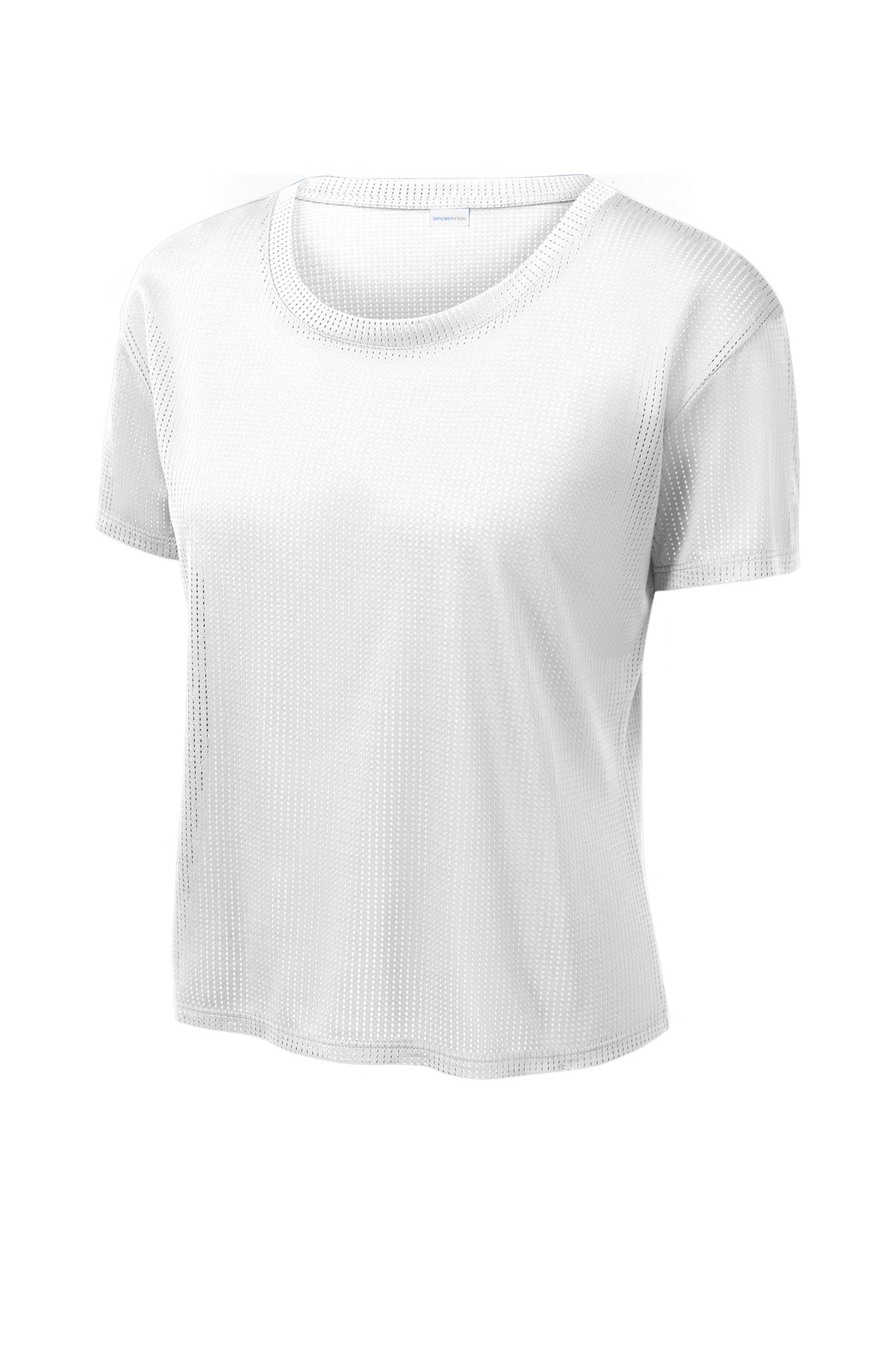 Sport-Tek  Women's PosiCharge  Draft Crop Tee. LST411 White