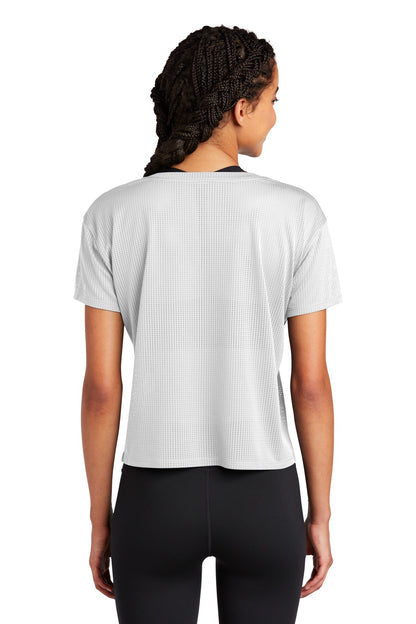 Sport-Tek  Women's PosiCharge  Draft Crop Tee. LST411 White