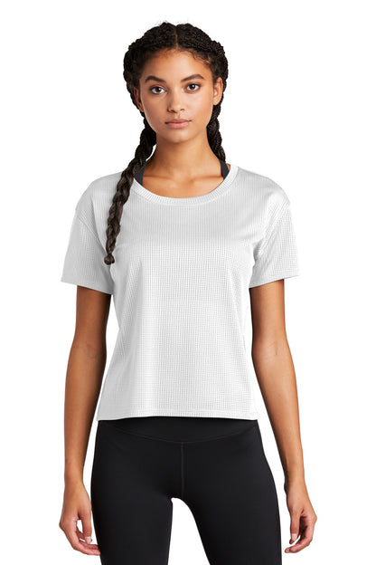 Sport-Tek  Women's PosiCharge  Draft Crop Tee. LST411 White