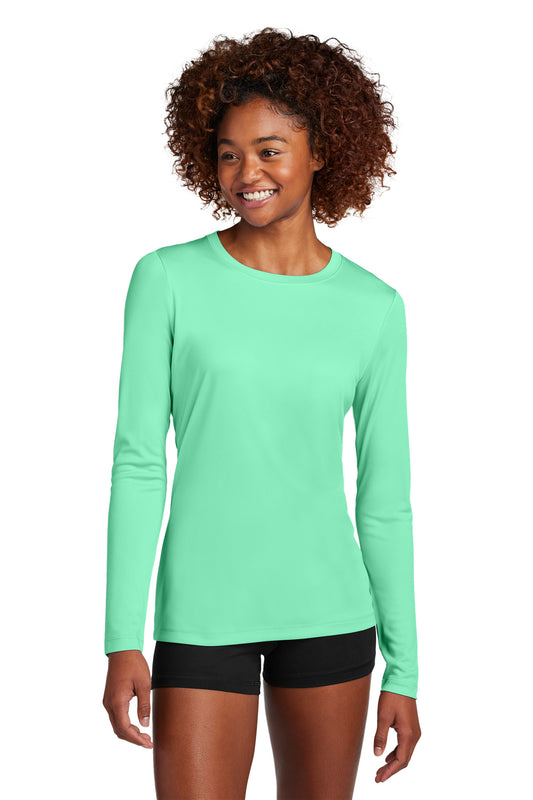 Sport-Tek Women's Posi-UV Pro Long Sleeve LST420LS Bright Seafoam