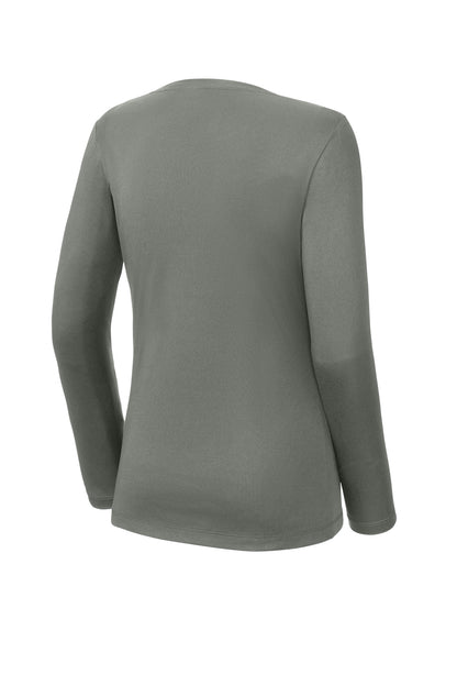 Sport-Tek Women's Posi-UV Pro Long Sleeve LST420LS Dark Smoke Grey