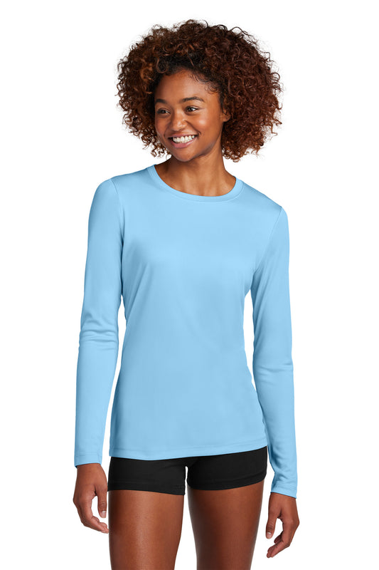 Sport-Tek Women's Posi-UV Pro Long Sleeve LST420LS Light Blue
