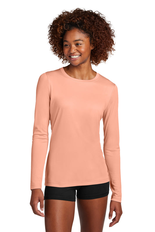 Sport-Tek Women's Posi-UV Pro Long Sleeve LST420LS Soft Coral