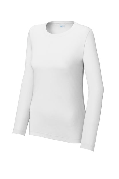 Sport-Tek Women's Posi-UV Pro Long Sleeve LST420LS White