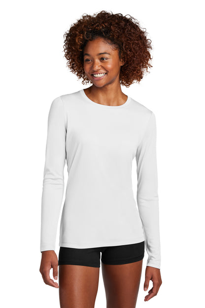 Sport-Tek Women's Posi-UV Pro Long Sleeve LST420LS White