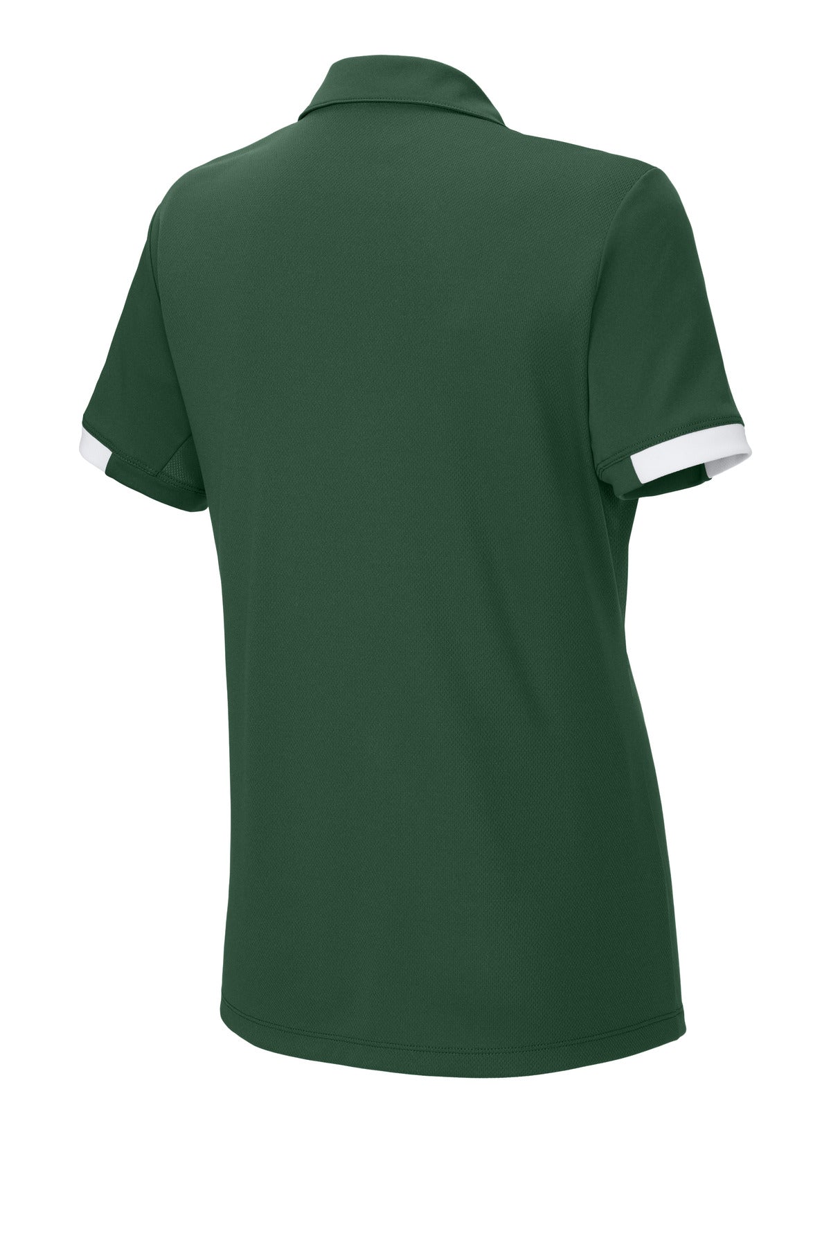 Sport-Tek Women's Club Colorblock Polo LST444 Forest Green/ White