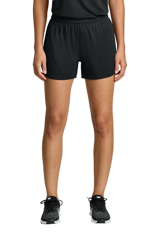 Sport-Tek Women's Club 3 Track Short LST447 Black