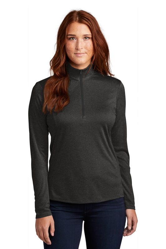 Sport-Tek  Women's Endeavor 1/2-Zip Pullover. LST469 Black Heather