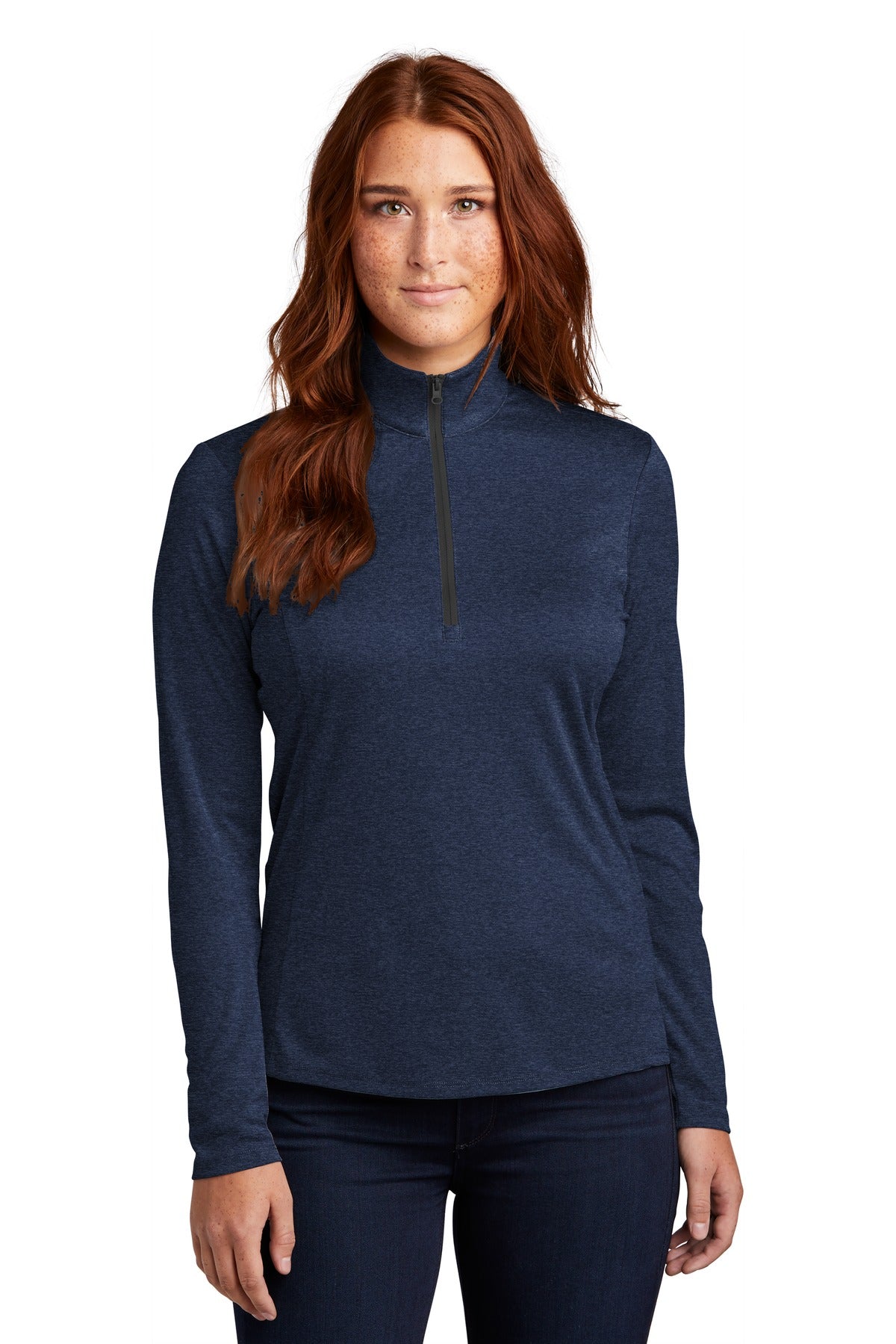 Sport-Tek  Women's Endeavor 1/2-Zip Pullover. LST469 Dark Royal Heather