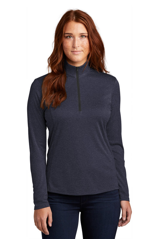 Sport-Tek  Women's Endeavor 1/2-Zip Pullover. LST469 Deep Navy Heather