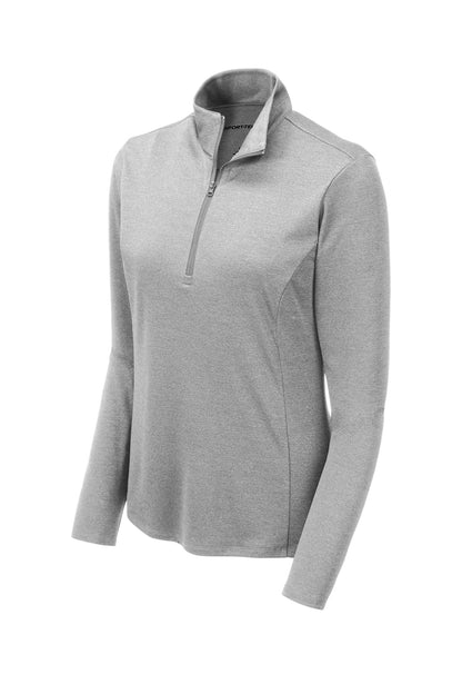 Sport-Tek  Women's Endeavor 1/2-Zip Pullover. LST469 Light Grey Heather