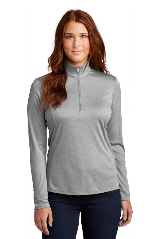 Sport-Tek  Women's Endeavor 1/2-Zip Pullover. LST469 Light Grey Heather