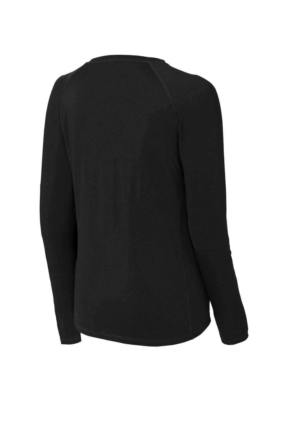 Sport-Tek  Women's Long Sleeve Rashguard Tee. LST470LS Black