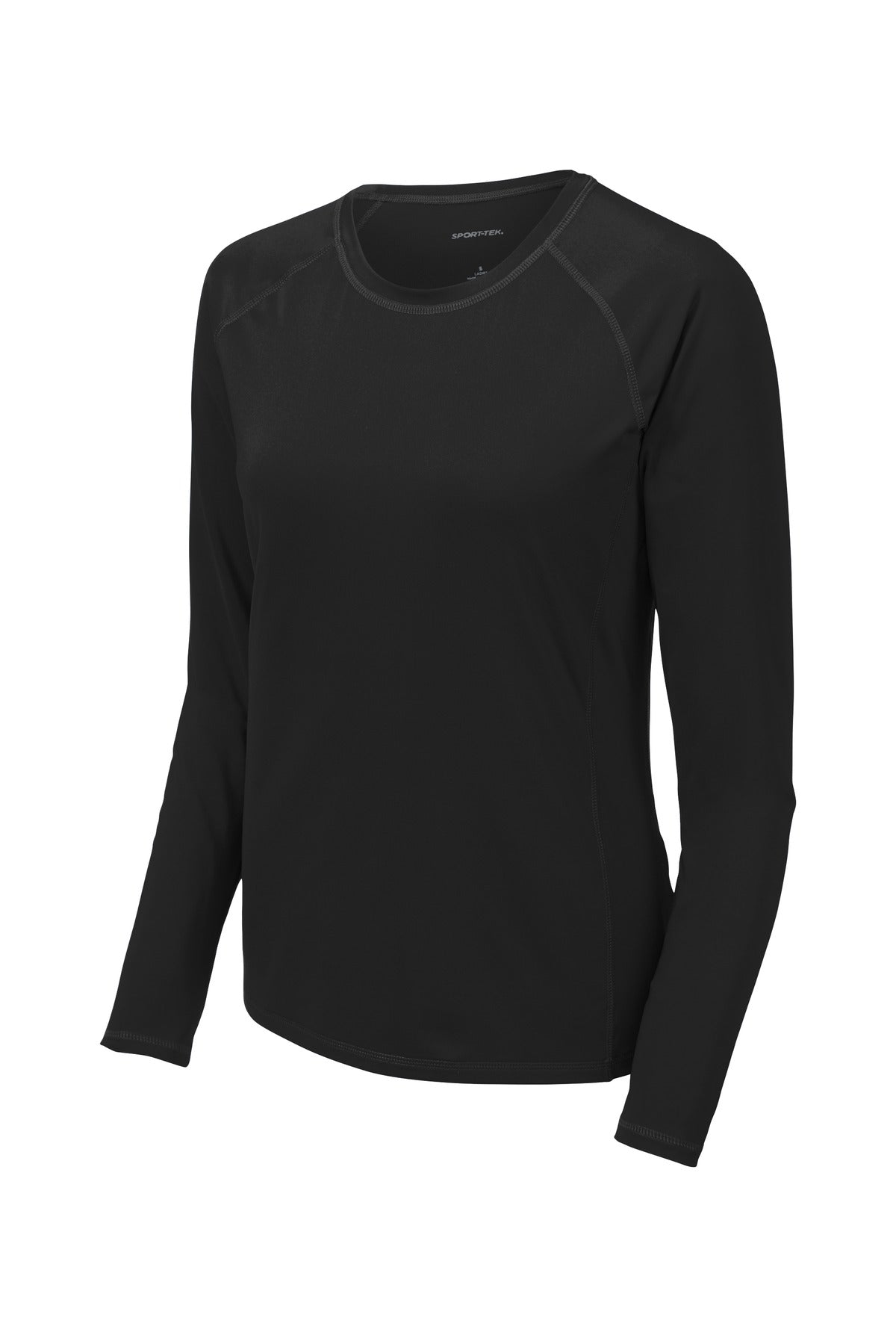 Sport-Tek  Women's Long Sleeve Rashguard Tee. LST470LS Black