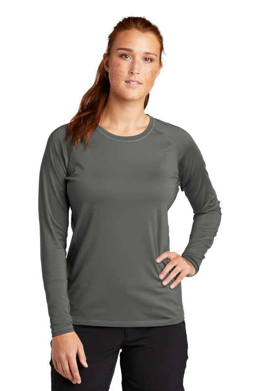 Sport-Tek  Women's Long Sleeve Rashguard Tee. LST470LS Dark Smoke Grey