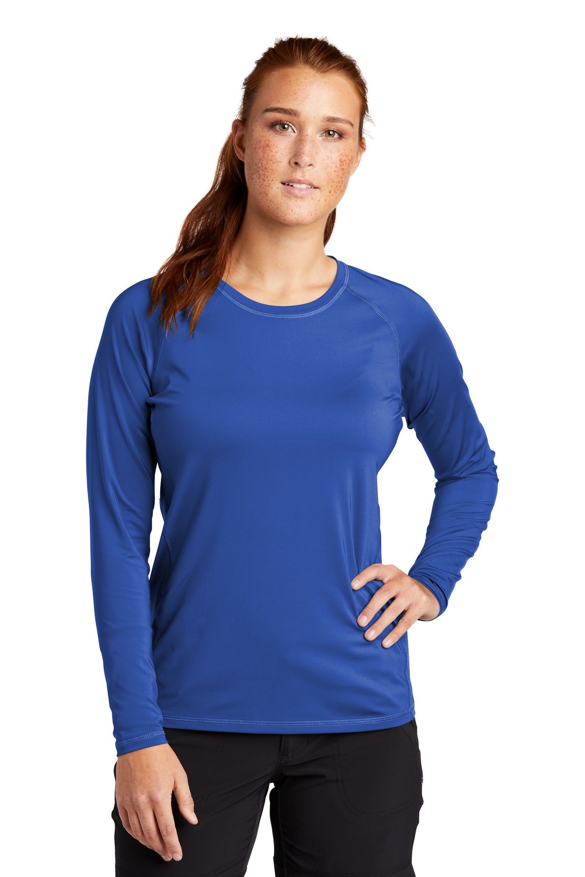 Sport-Tek  Women's Long Sleeve Rashguard Tee. LST470LS True Royal