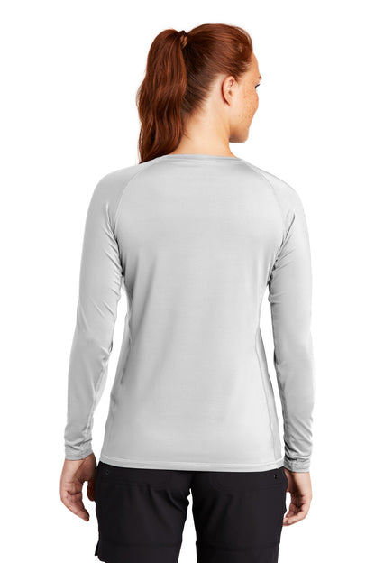 Sport-Tek  Women's Long Sleeve Rashguard Tee. LST470LS White