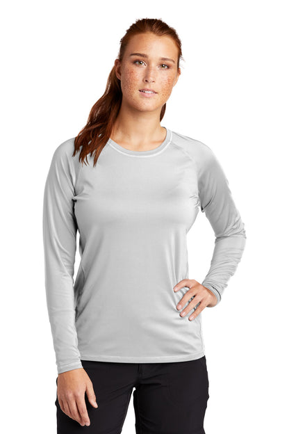 Sport-Tek  Women's Long Sleeve Rashguard Tee. LST470LS White