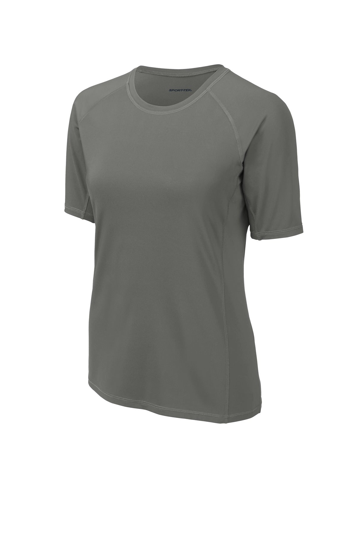 Sport-Tek  Women's Rashguard Tee. LST470 Dark Smoke Grey