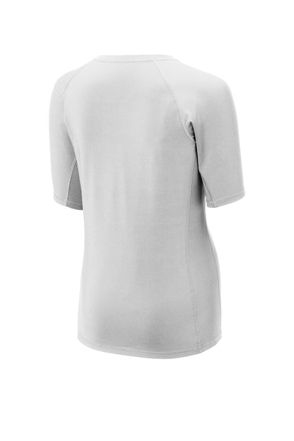 Sport-Tek  Women's Rashguard Tee. LST470 White