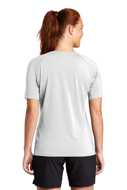 Sport-Tek  Women's Rashguard Tee. LST470 White