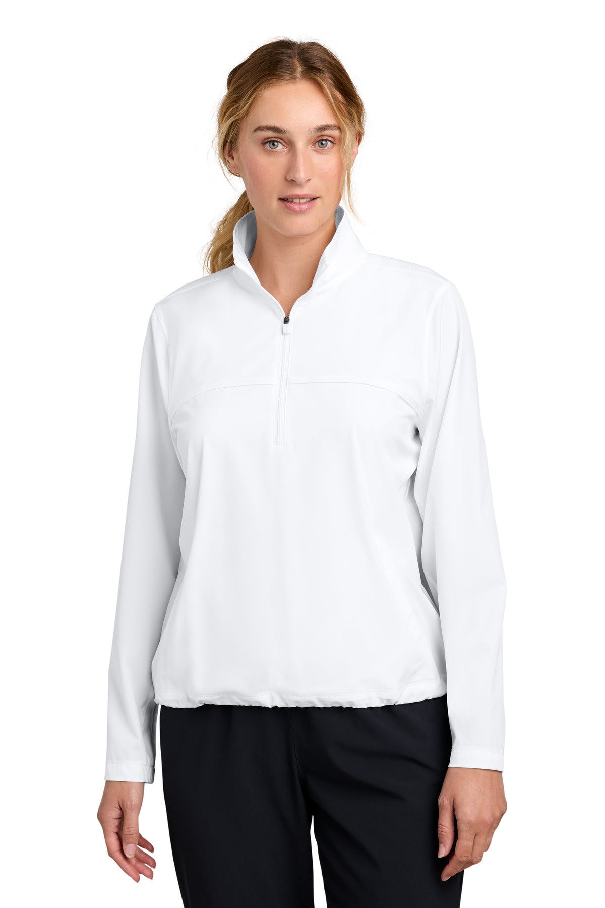 Sport-Tek Women's Repeat 1/2-Zip LST481 White