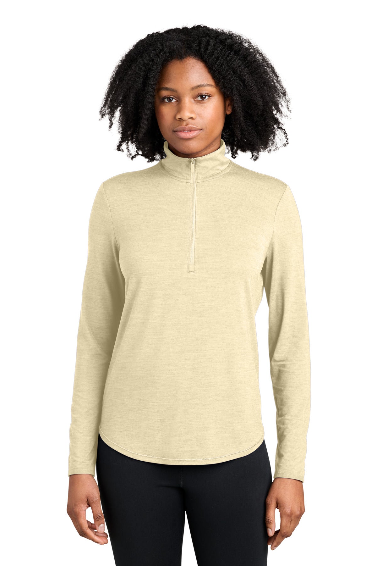Sport-Tek Women's Versa 1/4-Zip LST491 Light Suede