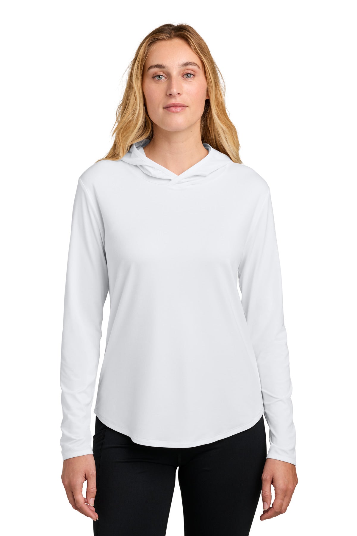 Sport-Tek Women's Versa Long Sleeve Pullover Hoodie LST492 White