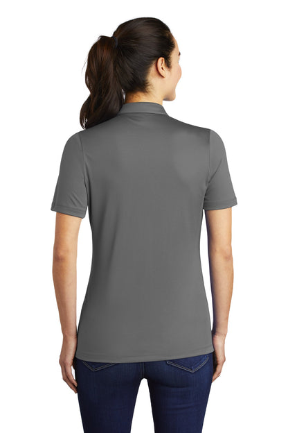 Sport-Tek Women's Posi-UV  Pro Polo.  LST520 Dark Smoke Grey