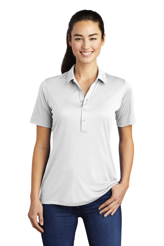 Sport-Tek Women's Posi-UV  Pro Polo.  LST520 White