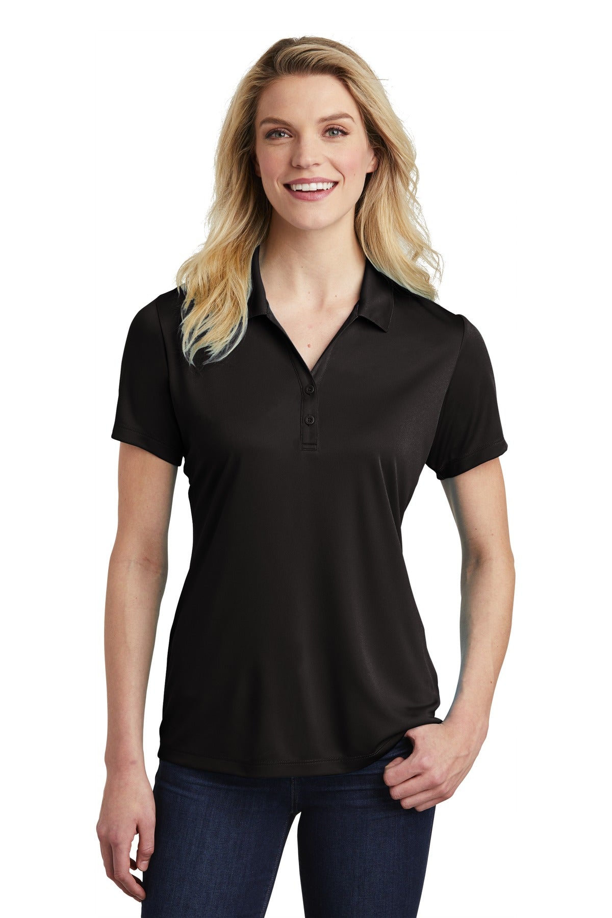 Sport-Tek  Women's PosiCharge  Competitor  Polo. LST550 Black