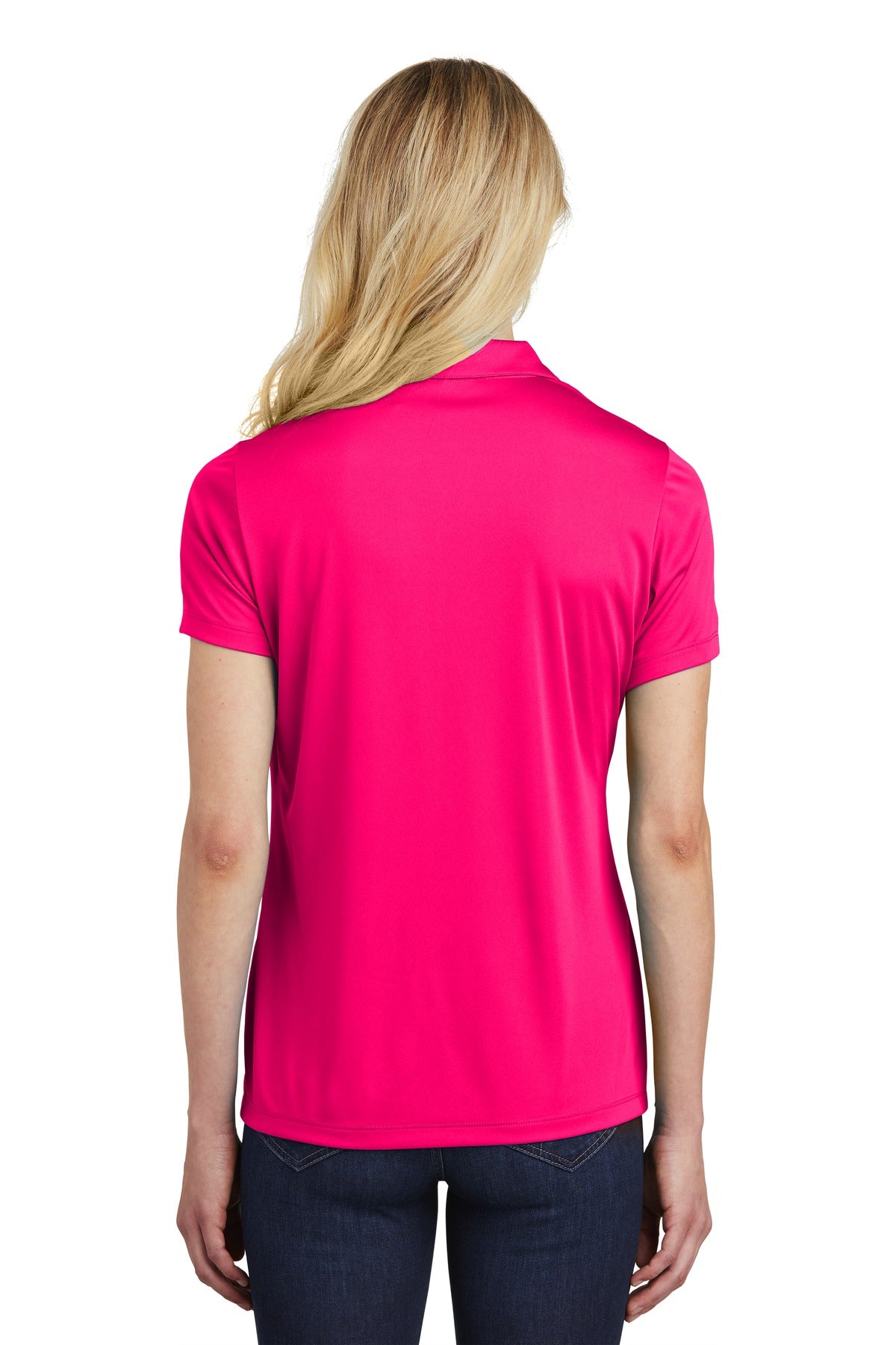 Sport-Tek  Women's PosiCharge  Competitor  Polo. LST550 Pink Raspberry