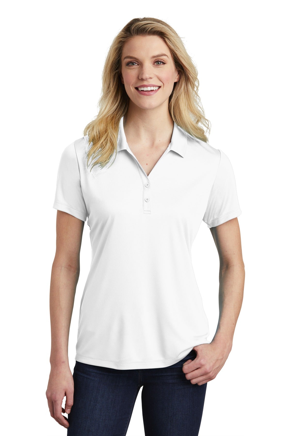 Sport-Tek  Women's PosiCharge  Competitor  Polo. LST550 White