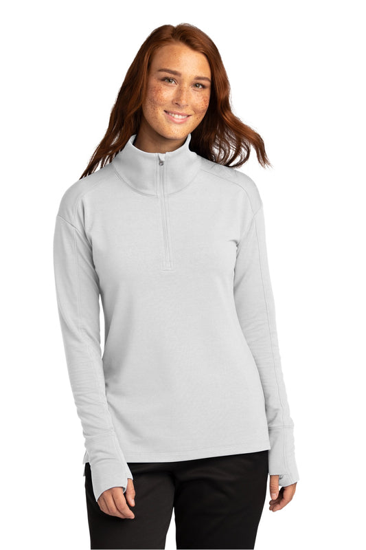 Sport-Tek Women's Sport-Wick Flex Fleece 1/4-Zip. LST561 White