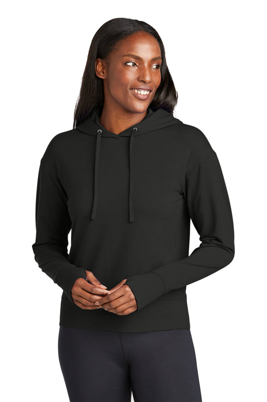 Sport-Tek Women's Sport-Wick Flex Fleece Pullover Hoodie LST562 Black
