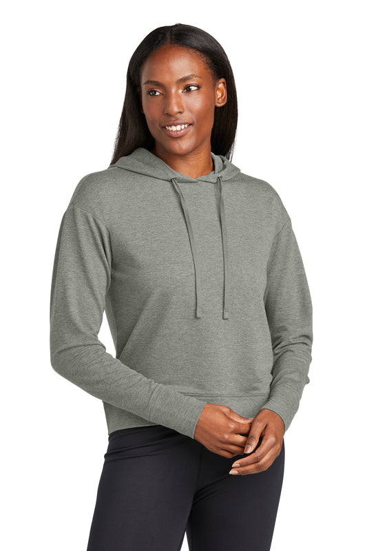Sport-Tek Women's Sport-Wick Flex Fleece Pullover Hoodie LST562 Light Grey Heather