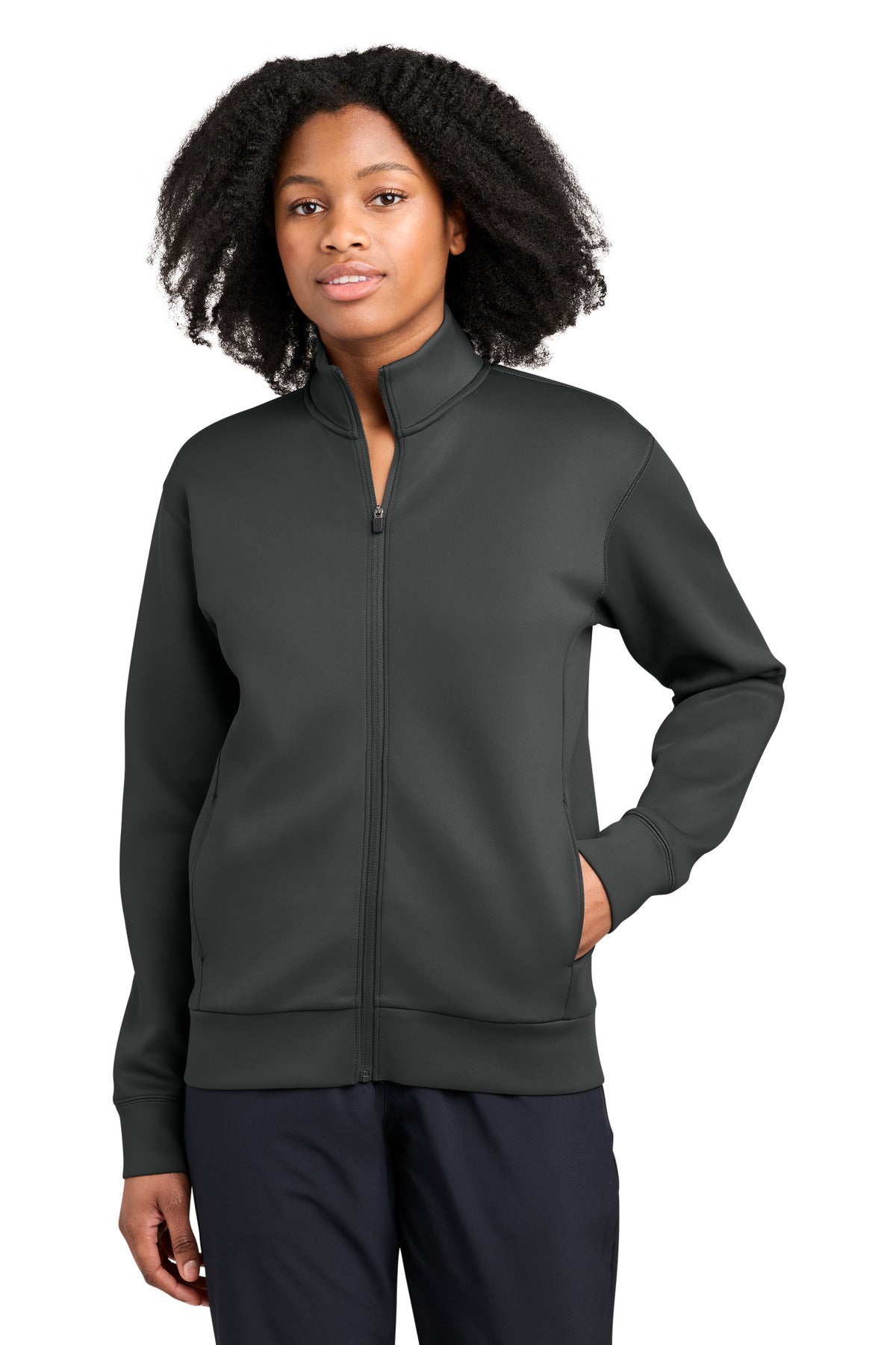 Sport-Tek Women's Pro Perform Full-Zip LST582 Iron Grey