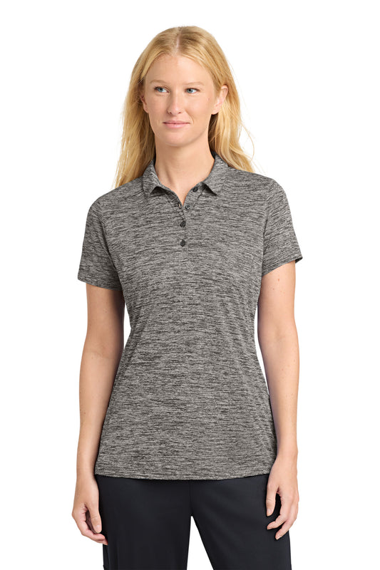 Sport-Tek Women's PosiCharge Electric Heather Polo LST590 Black Electric