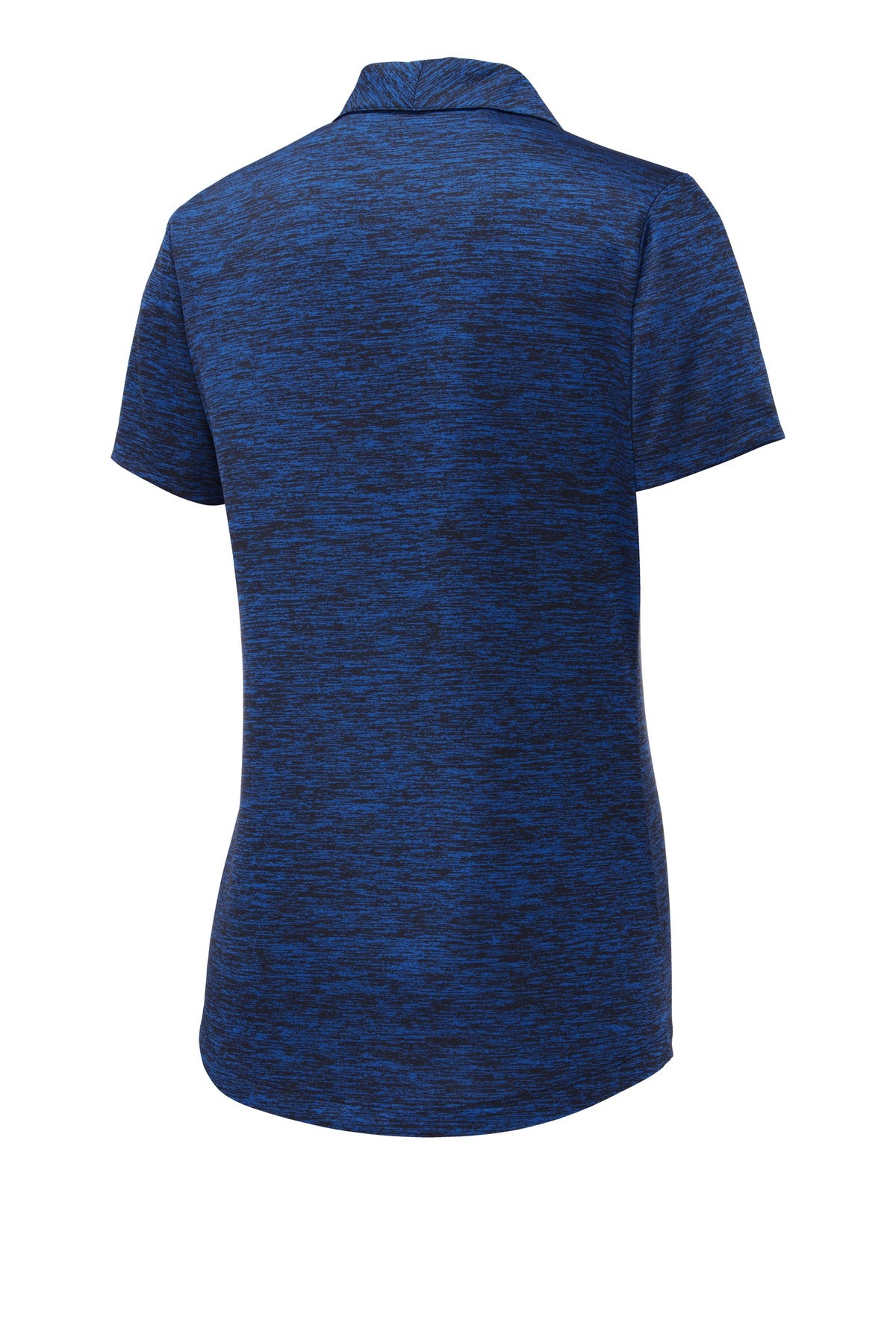 Sport-Tek  Women's PosiCharge  Electric Heather Polo. LST590 Dark Royal-Black Electric