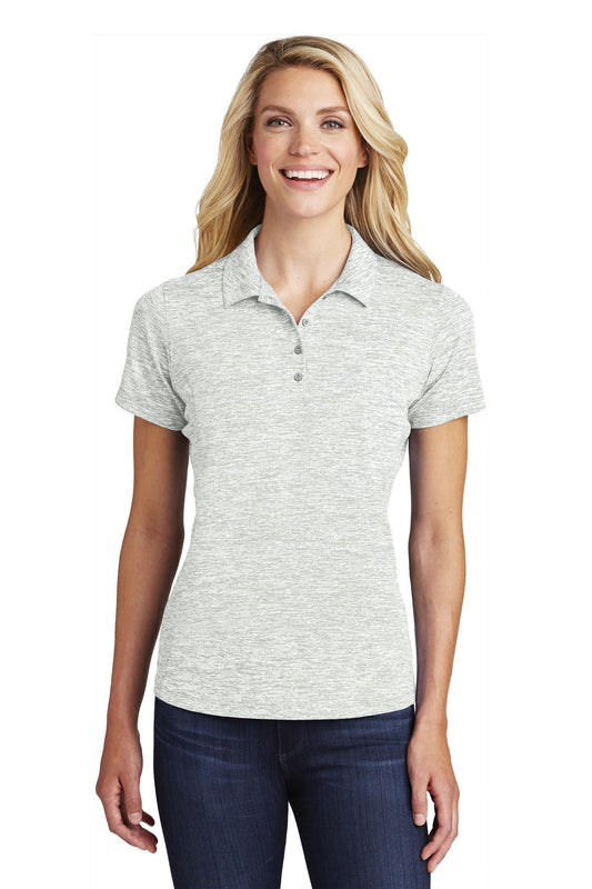 Sport-Tek  Women's PosiCharge  Electric Heather Polo. LST590 Silver Electric