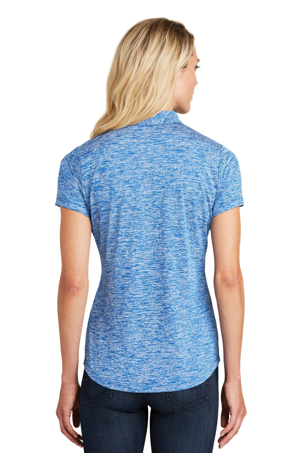 Sport-Tek  Women's PosiCharge  Electric Heather Polo. LST590 True Royal Electric
