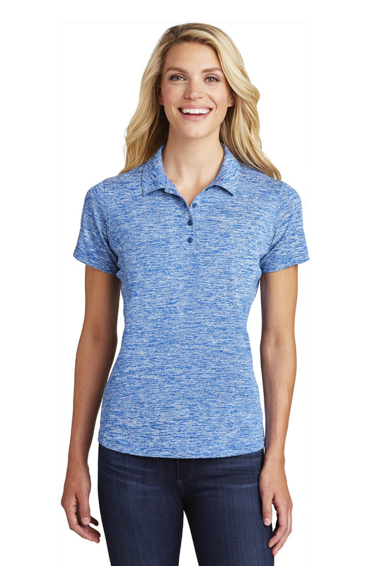 Sport-Tek  Women's PosiCharge  Electric Heather Polo. LST590 True Royal Electric