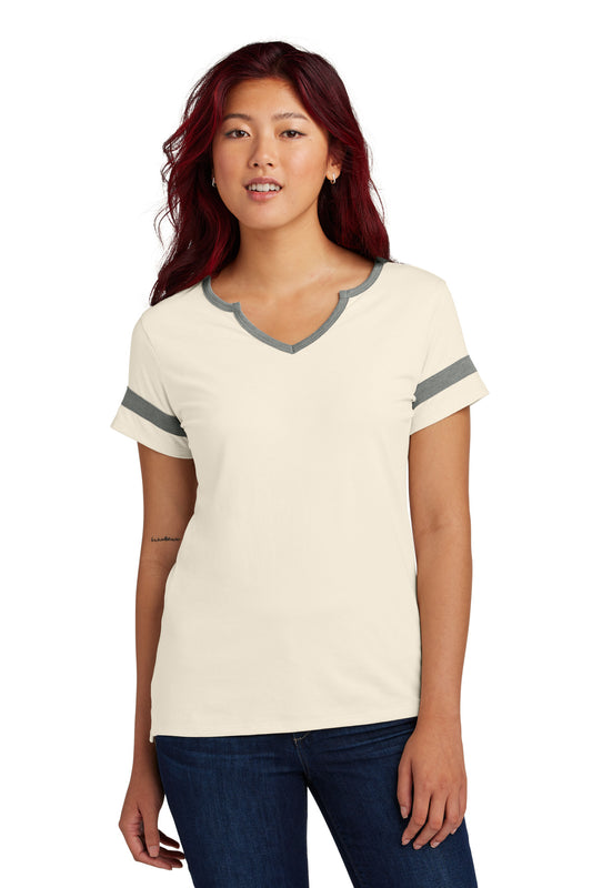Sport-Tek Women's Halftime Notch Neck Tee LST6041 Ecru/ Vintage Heather