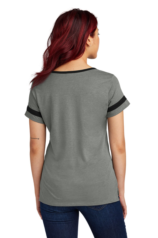 Sport-Tek Women's Halftime Notch Neck Tee LST6041 Vintage Heather/ Black
