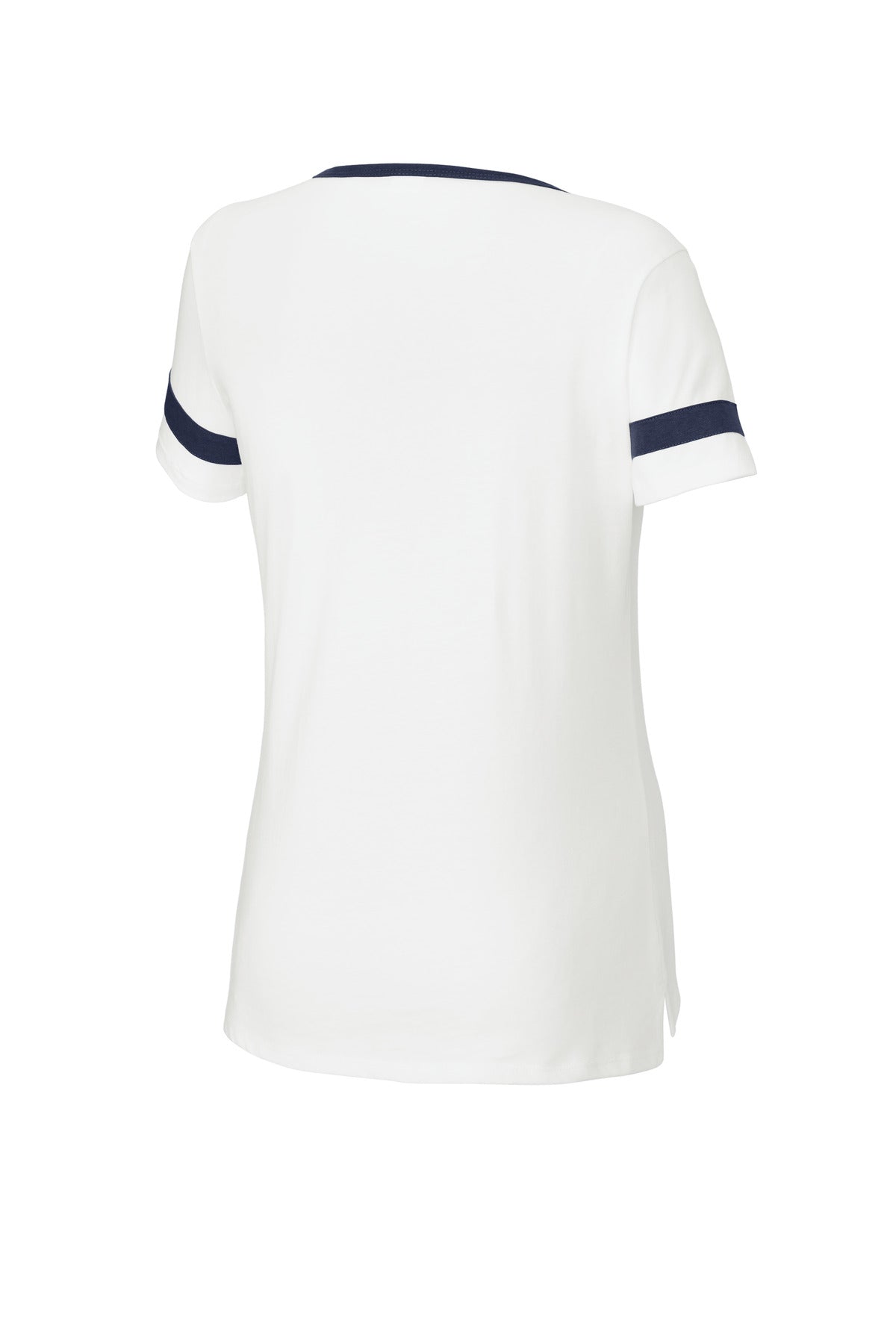Sport-Tek Women's Halftime Notch Neck Tee LST6041 White/ True Navy