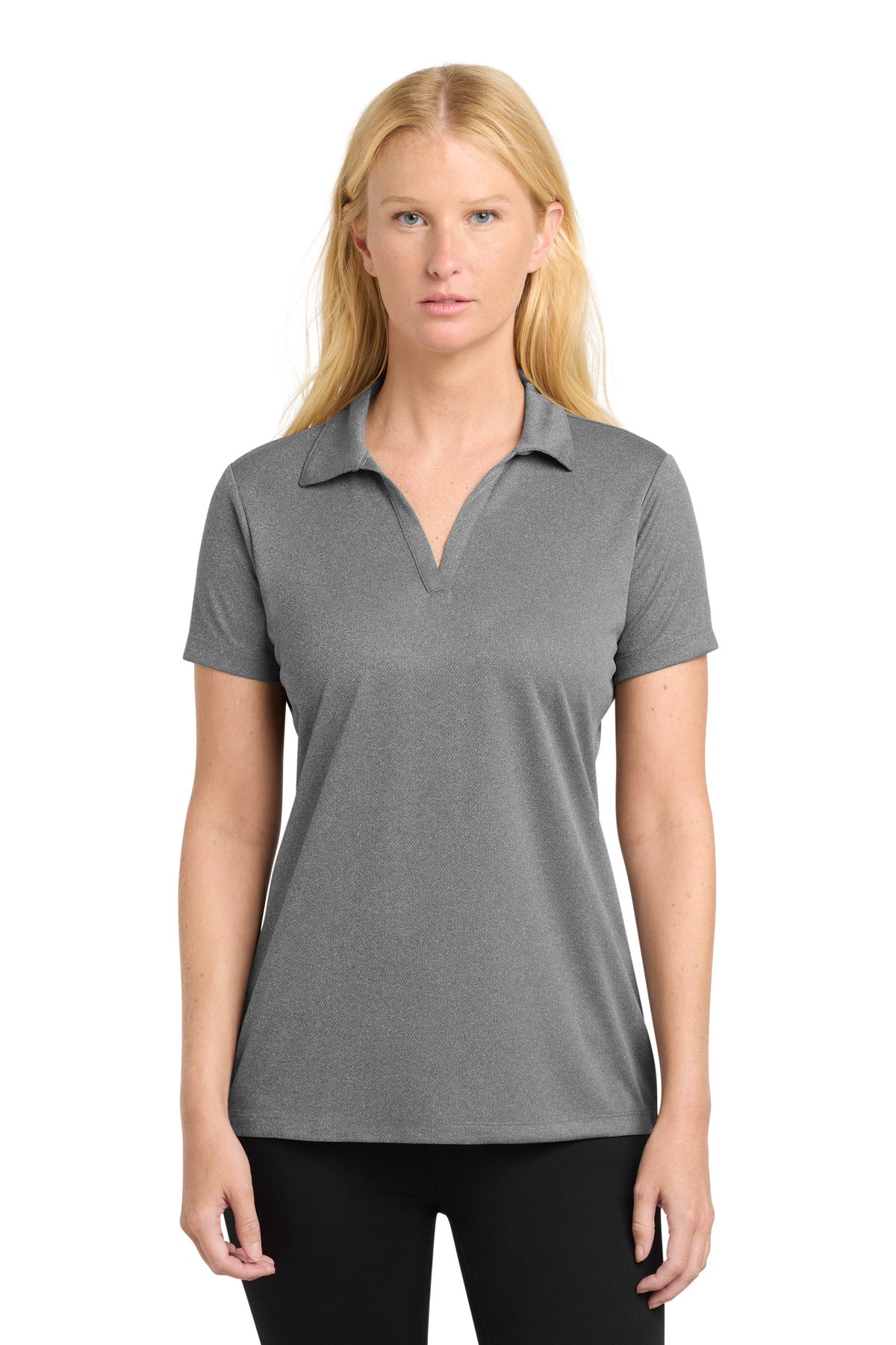 Sport-Tek Women's PosiCharge RacerMesh Polo LST640 Grey Heather