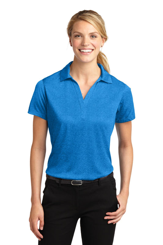 Sport-Tek Women's Heather Contender Polo. LST660 Blue Wake Heather
