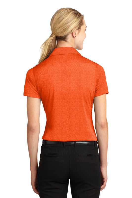 Sport-Tek Women's Heather Contender Polo. LST660 Deep Orange Heather
